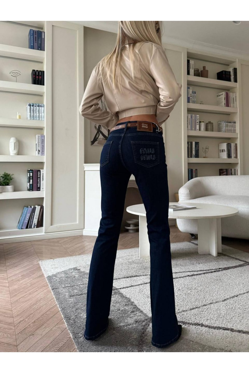 MIU MIU Женские джинсы клёш Premium - Navy