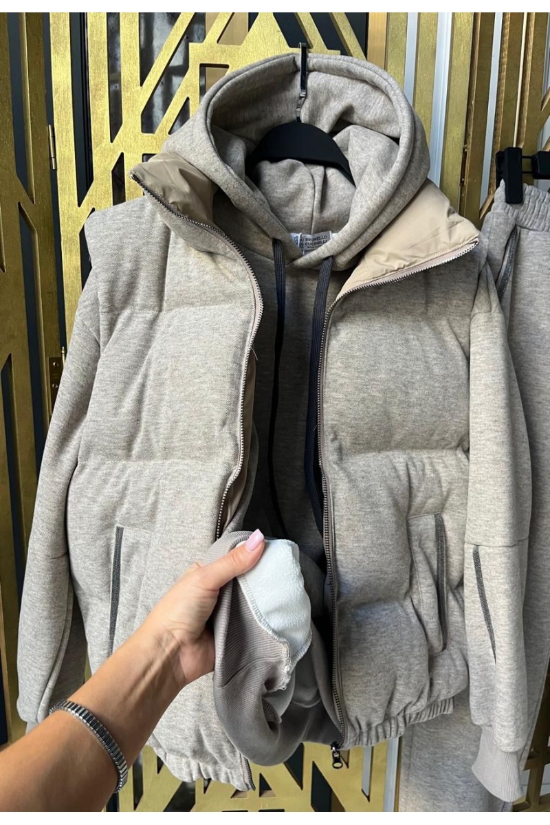Designer Женский серый костюм тройка 