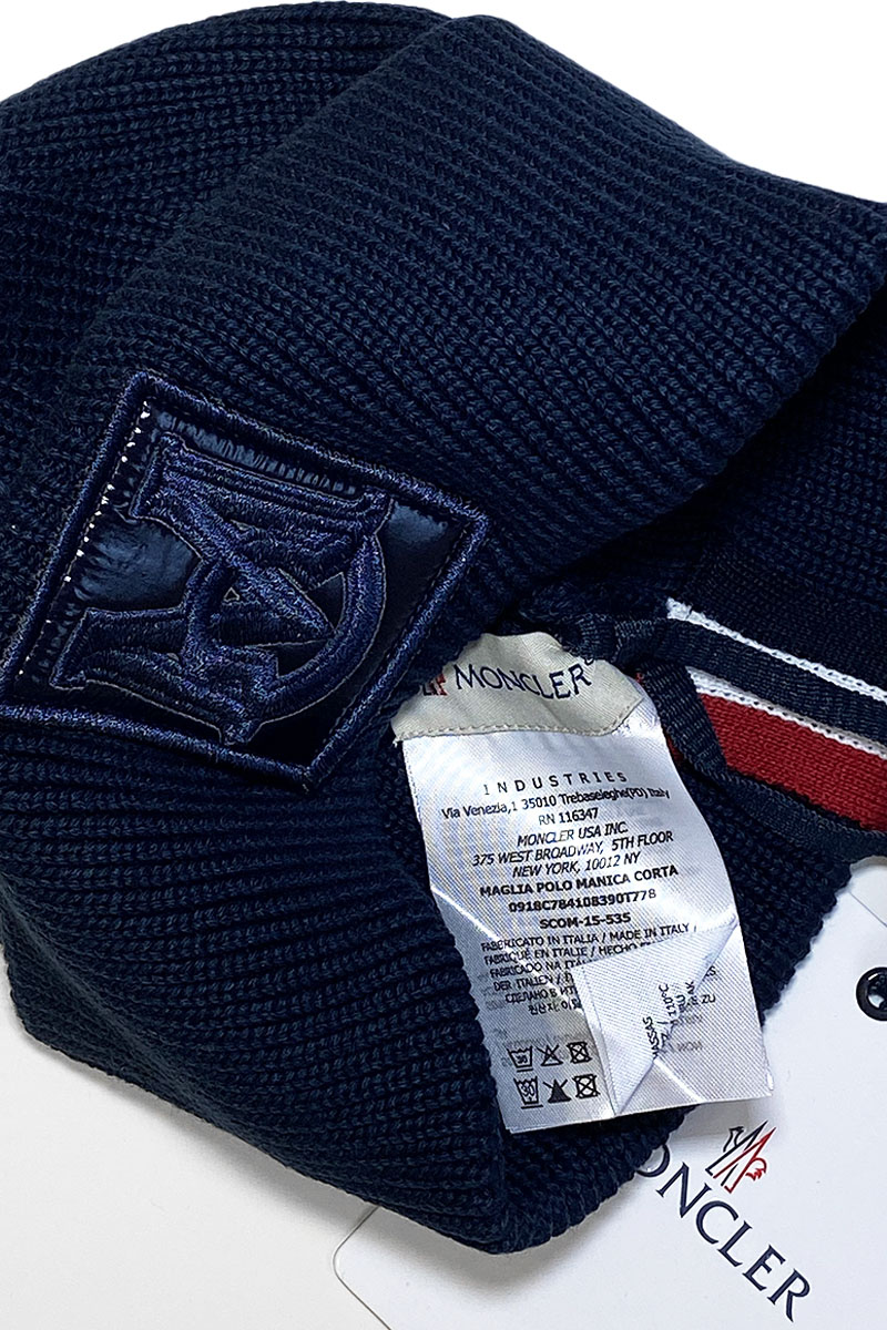 Moncler Брендовая тёмно-синяя шапка