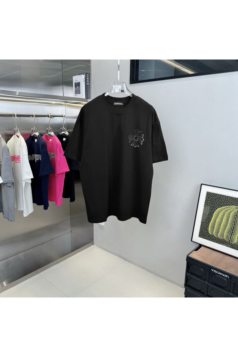 Chrome Hearts Чёрная оверсайз футболка Premium 