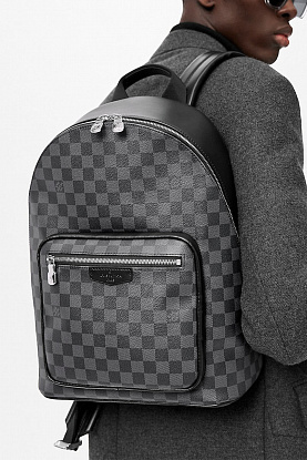 Кожаный рюкзак Josh Damier Graphite 40x30x13 см