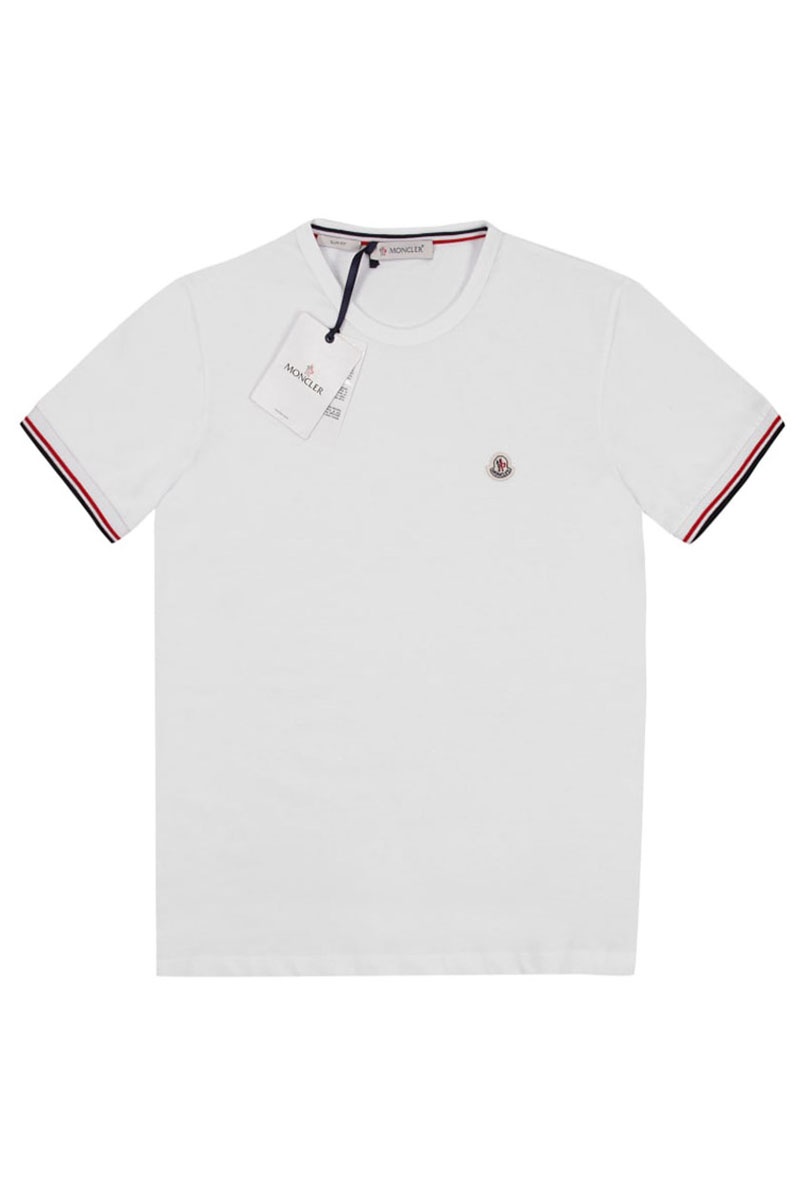 Moncler Футболка белого цвета logo-patch 