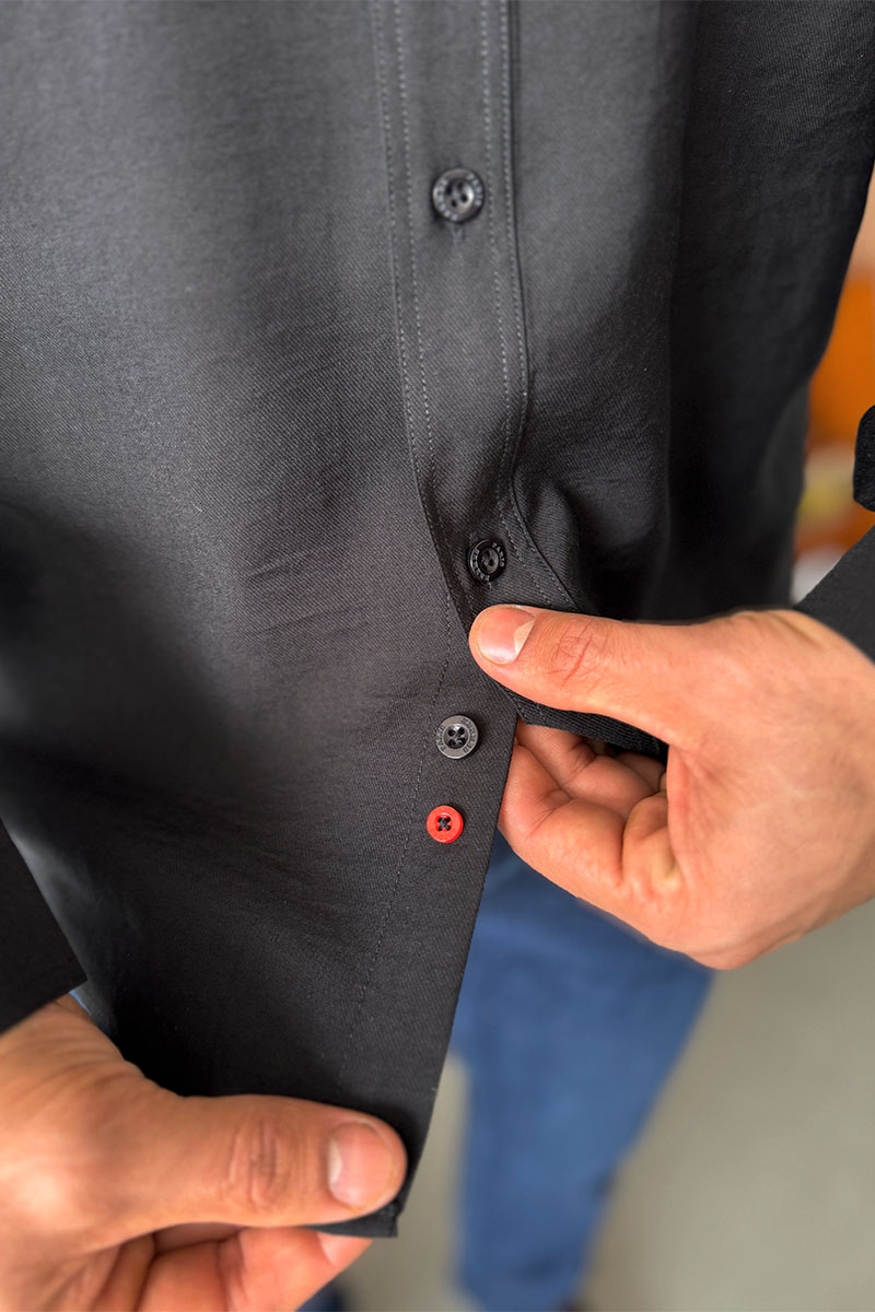 Hermes Мужская рубашка H embroidered - Black