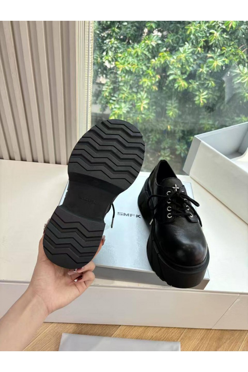 Designer Clothing Женские кожаные ботинки на платформе SMFK premium