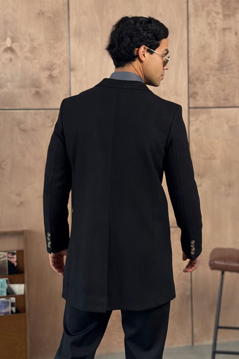 Loro Piana Мужское пальто чёрного цвета 