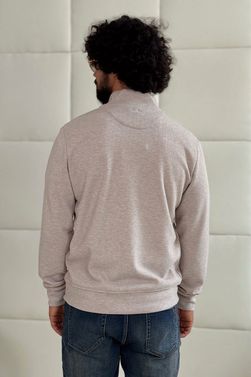 Loro Piana Мужская бежевая кофта на молнии