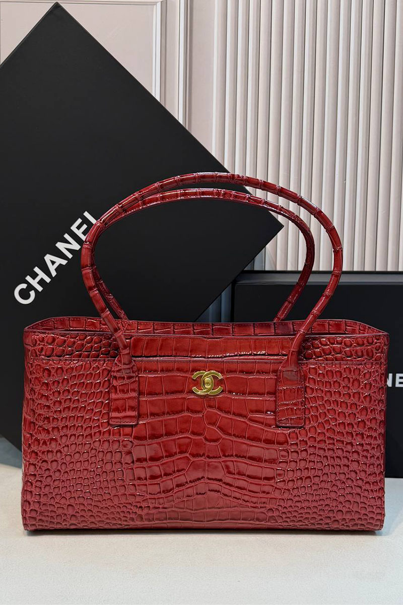 Chаnеl Кожаная сумка Shopping Tote premium 35x19x12 см