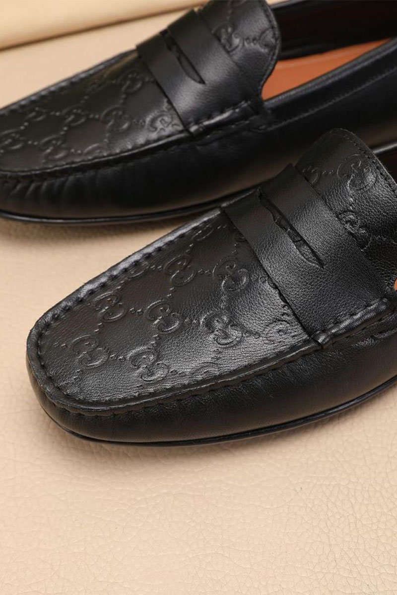 Gucci Мужские кожаные мокасины GG monogram