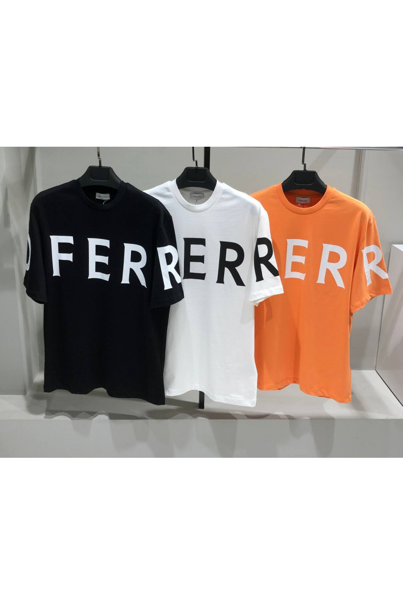 Salvatore Ferragamo Мужская белая футболка logo-print 