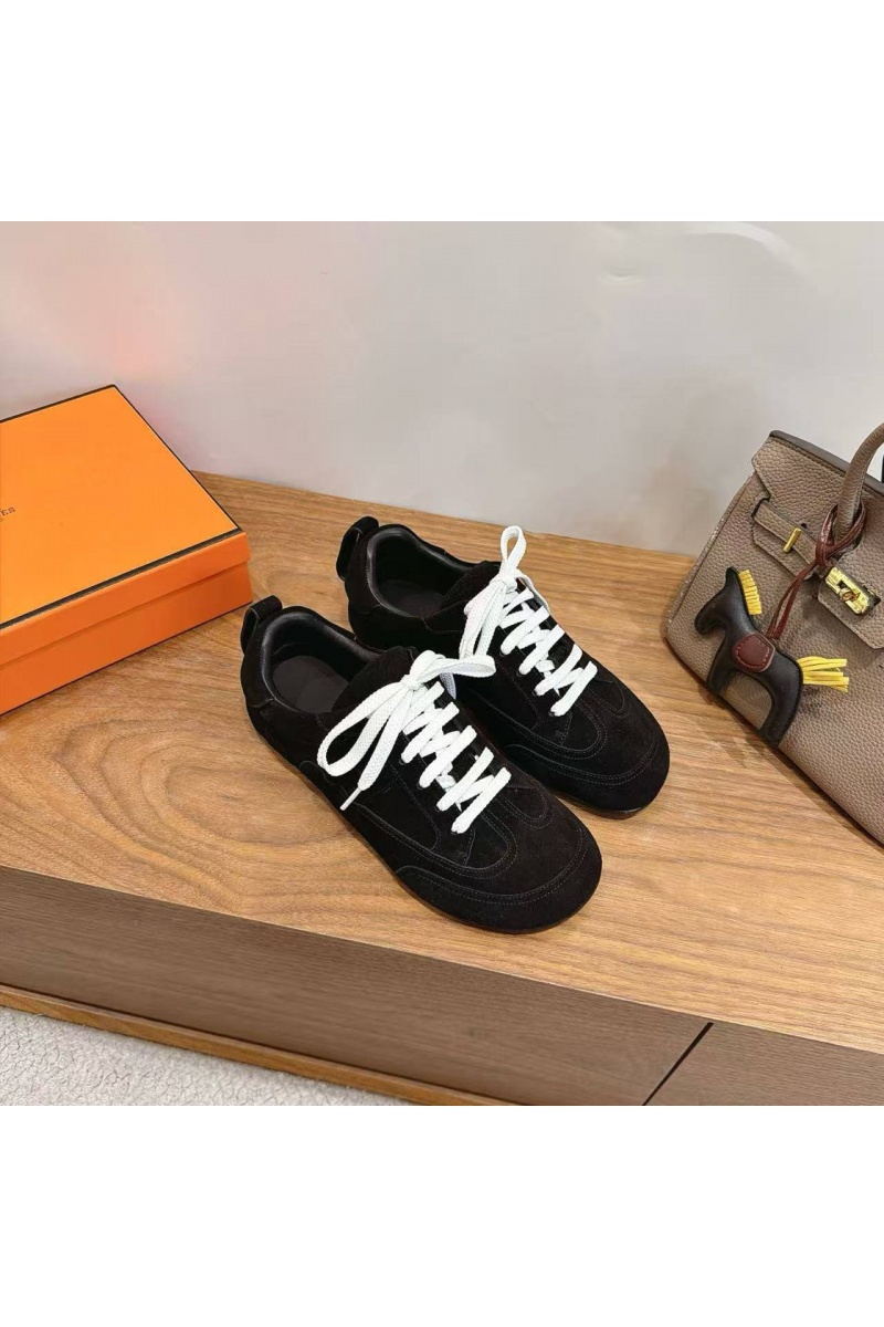 Hermes Женские замшевые кроссовки Master Tenis Master premium