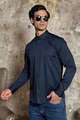 Мужская рубашка logo-embroidered - Navy