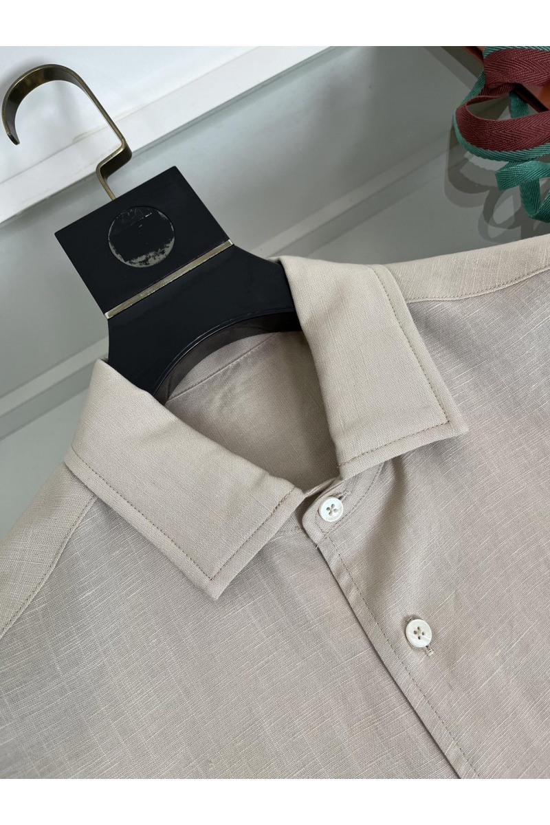 Loro Piana Мужская бежевая рубашка premium