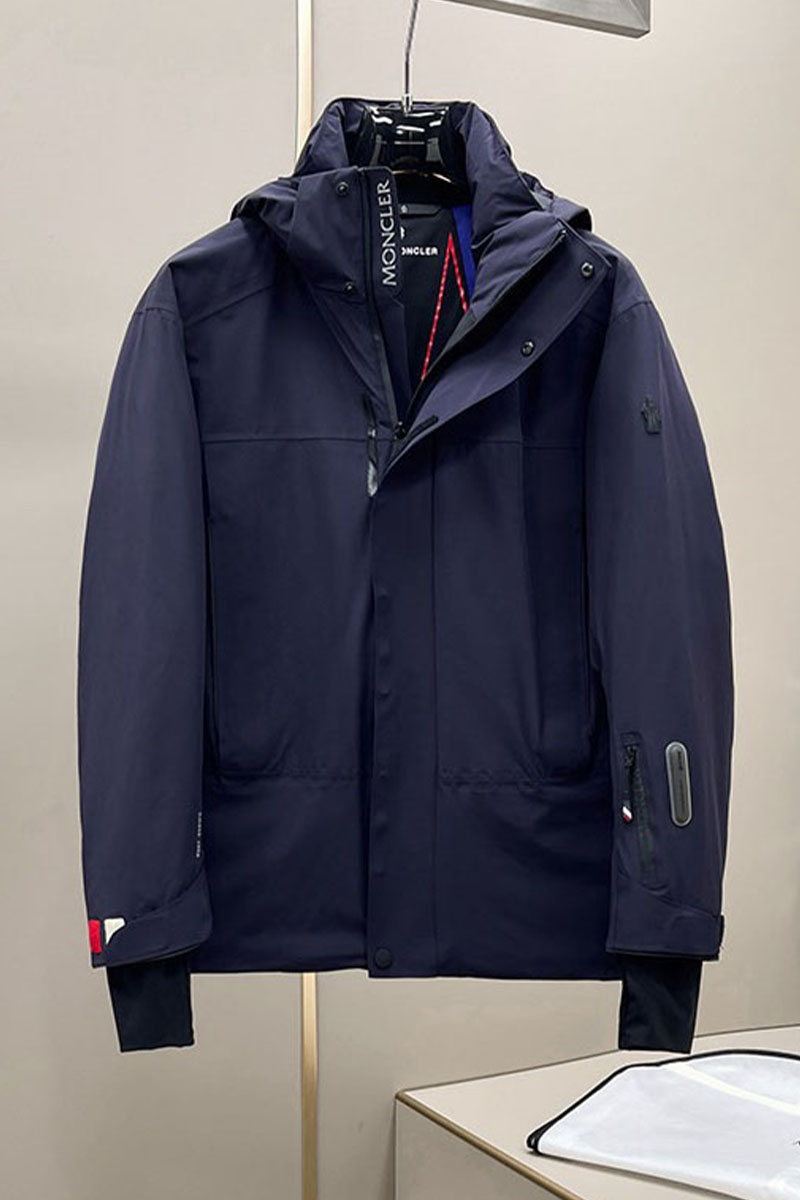 Moncler Пуховик синего цвета Grenoble 