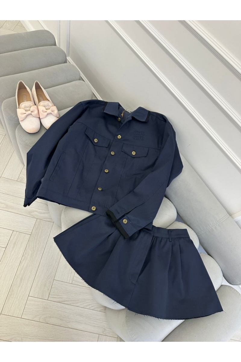 MIU MIU Женский синий костюм