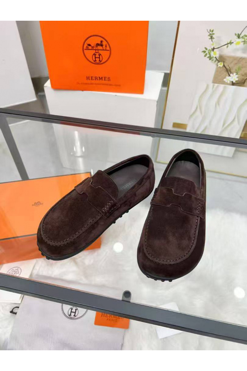 Hermes Женские замшевые лоферы 