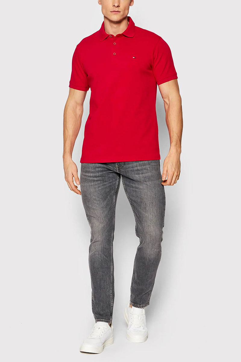 Tommy Hilfiger Мужское красное поло
