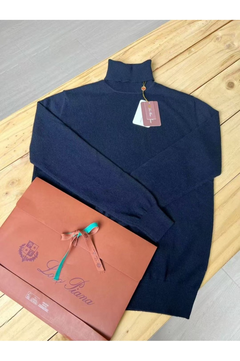 Loro Piana Мужская водолазка Premium - Black Blue