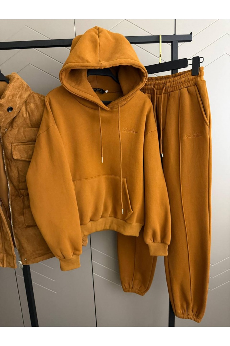 Loro Piana Женский костюм тройка на флисе premium - Chestnut