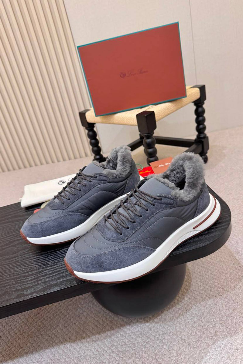 Loro Piana Кроссовки с мехом Week End Walk Evo premium