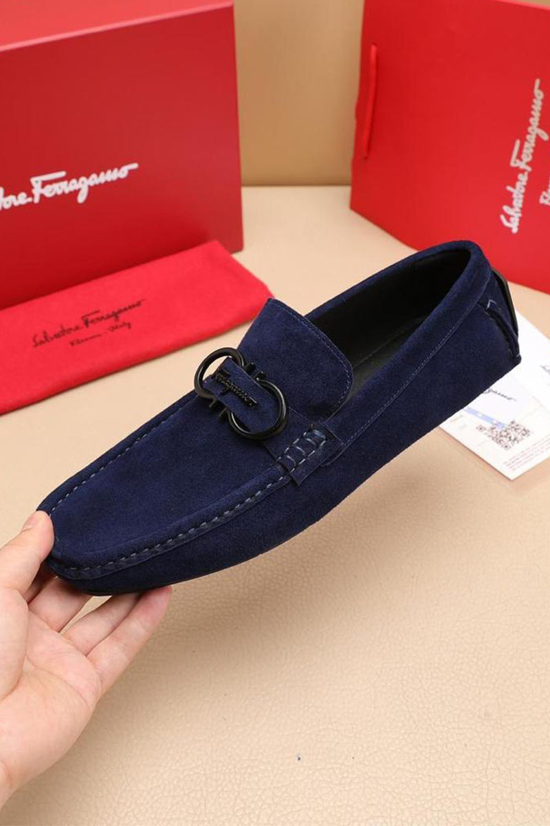 Salvatore Ferragamo Мужские замшевые мокасины 