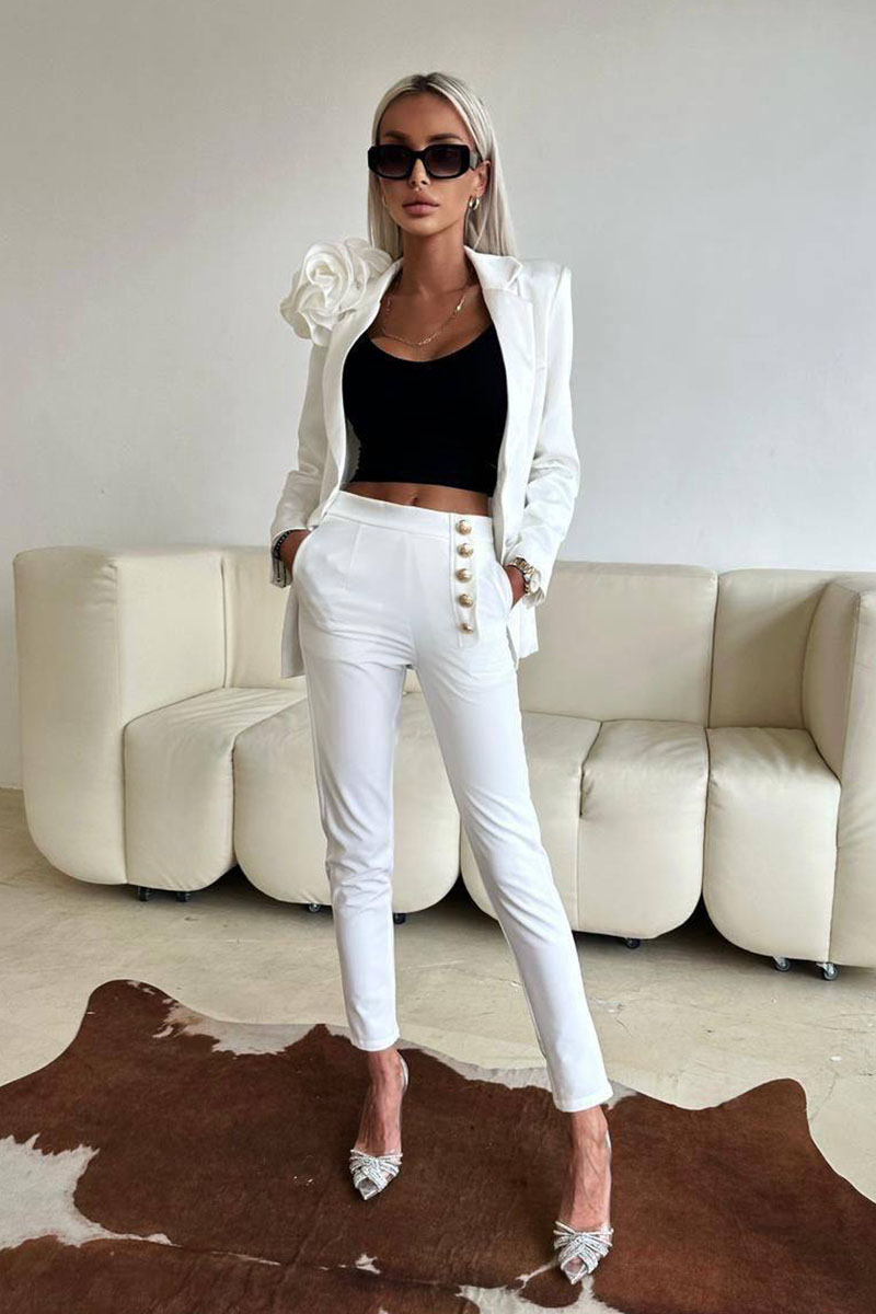 Balmain Белые женские брюки 