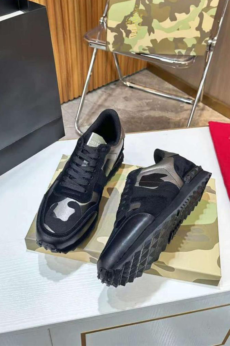 Valentino Комбинированные кроссовки Rockrunner - Black / Grey