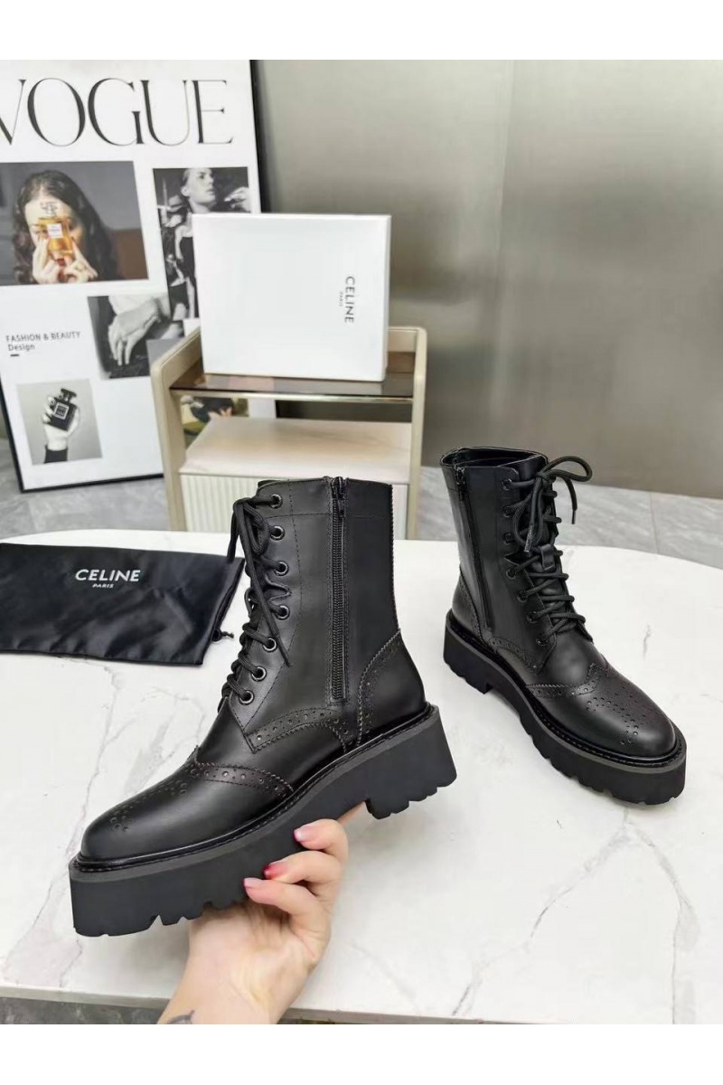 Celine Женские кожаные ботинки 