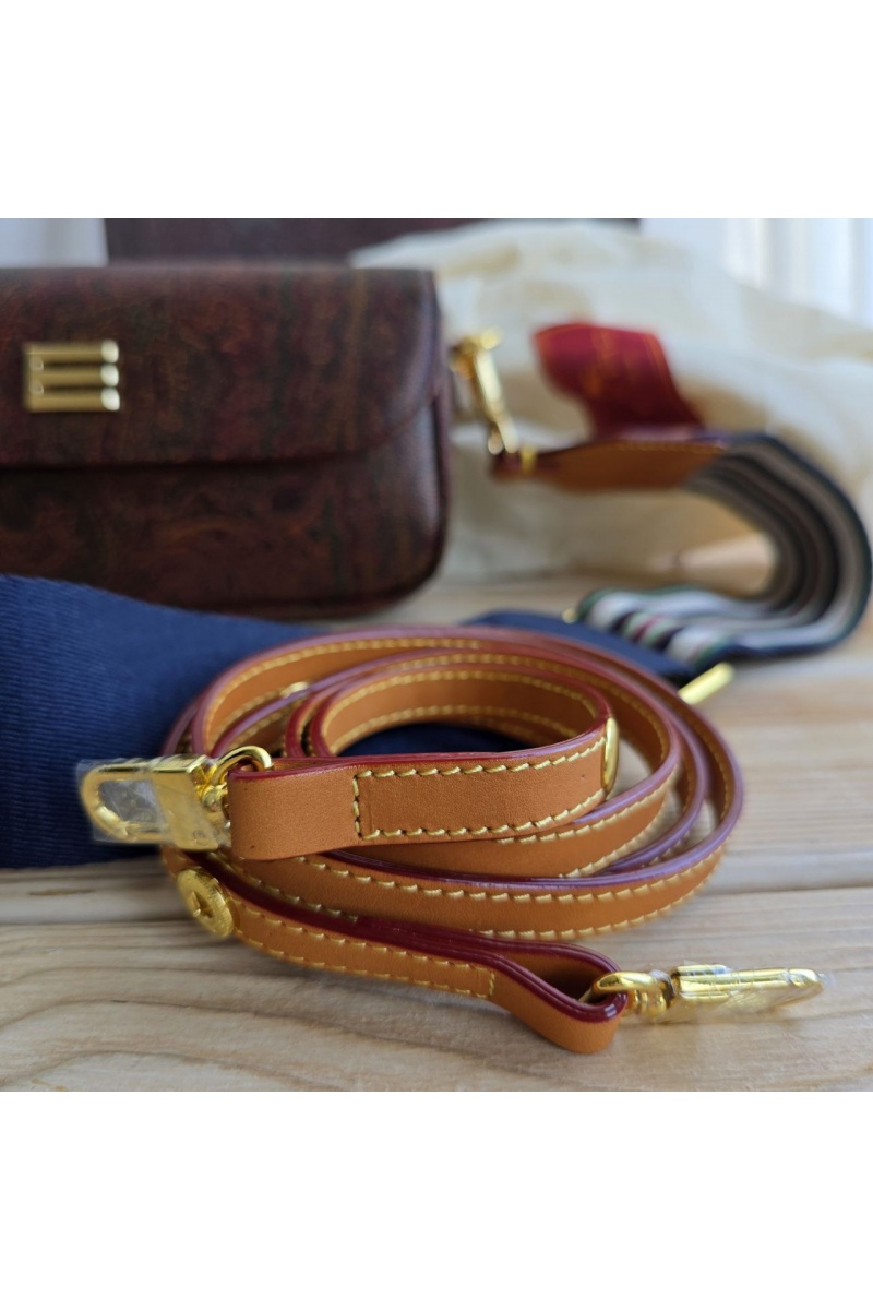 Etro Кожаная сумка с узором пейсли 20x9 см