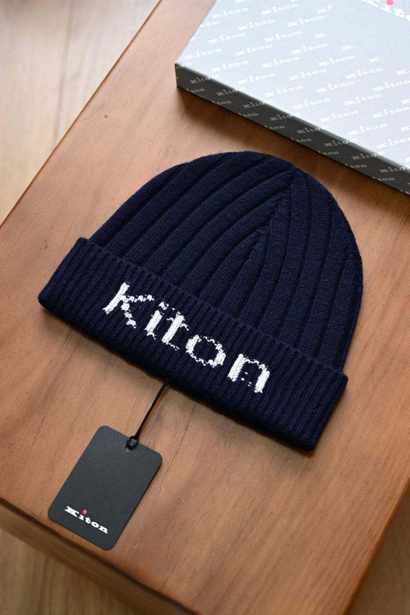 Kiton Кашемировая шапка premium - Dark Blue