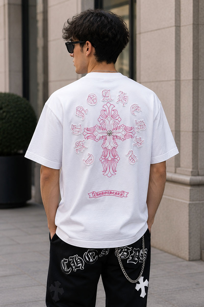 Designer Clothing Белая оверсайз футболка Gothic logo