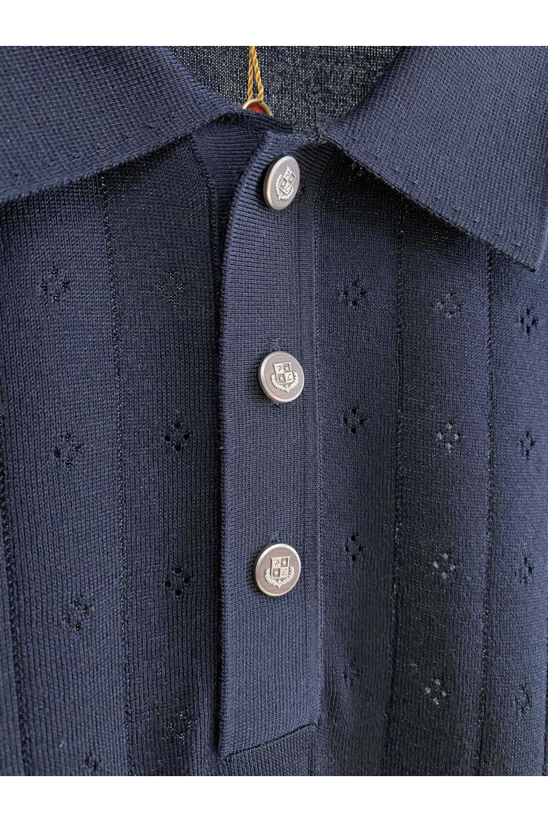 Loro Piana Мужское тёмно-синее поло premium