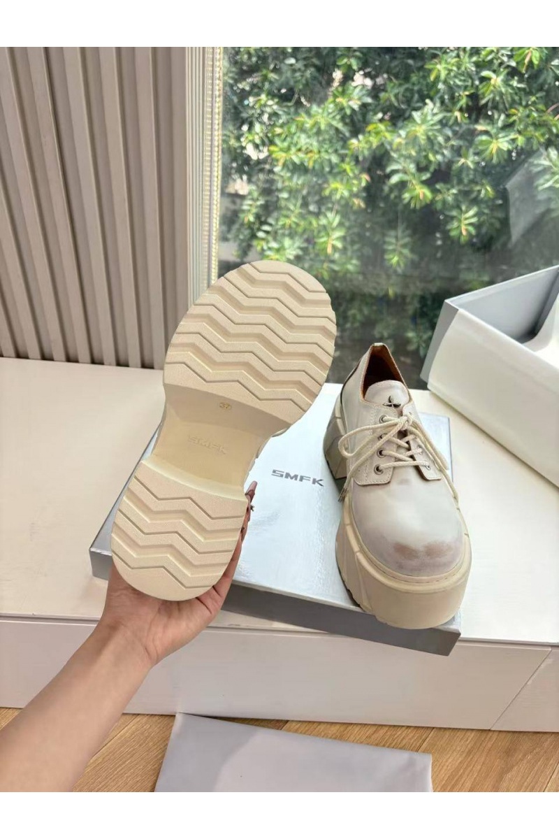 Designer Clothing Женские кожаные ботинки на платформе SMFK premium