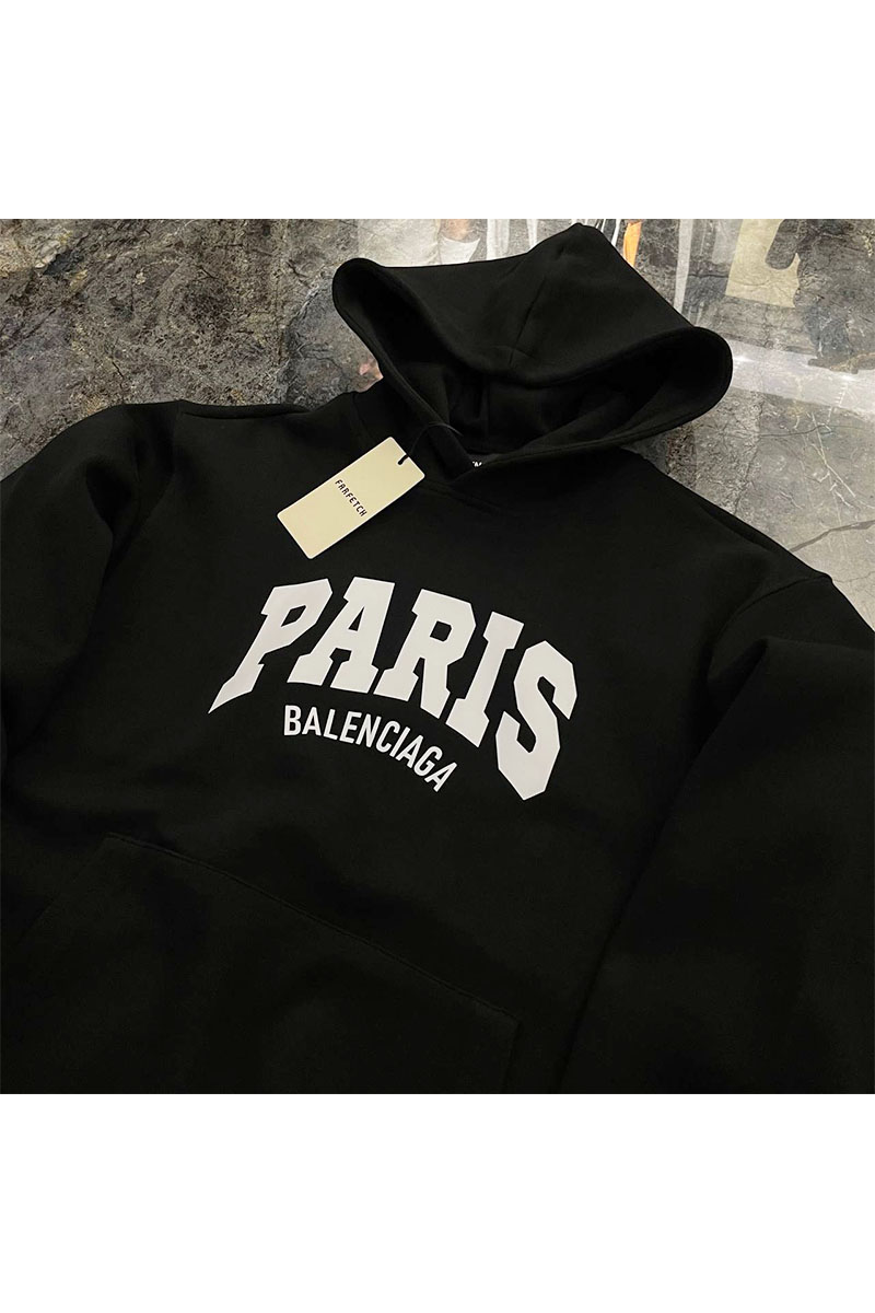 Balenciaga Худи чёрного цвета Paris logo-print