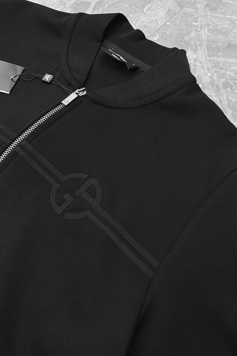 Emporio Armani EA7 Чёрная кофта на молнии 