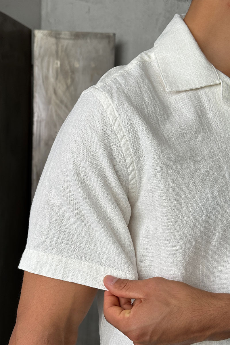Loro Piana Мужская рубашка белого цвета
