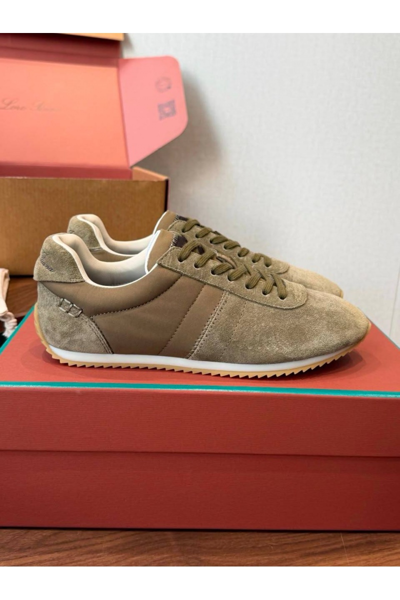 Loro Piana Женские замшевые кроссовки Loro Piana Fast Walk premium