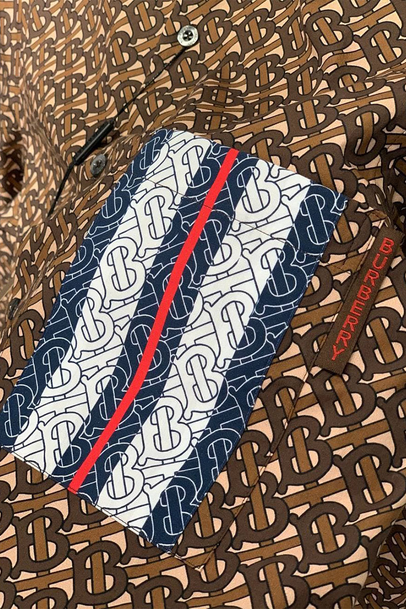 Burberry Мужская рубашка Monogram Stripe Print