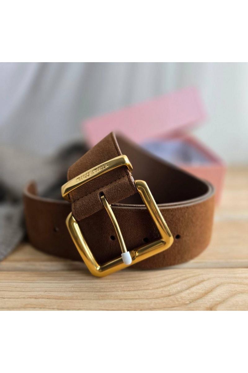 MIU MIU Замшевый ремень - ширина 5см, длина 85 / 90 см