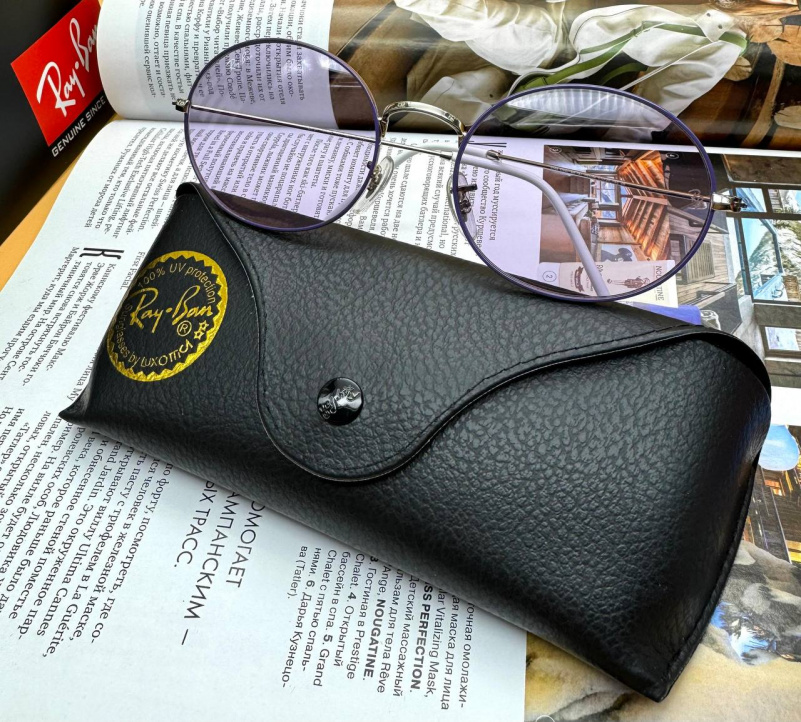 Ray Ban Солнцезащитные очки Oval Metal - Purple