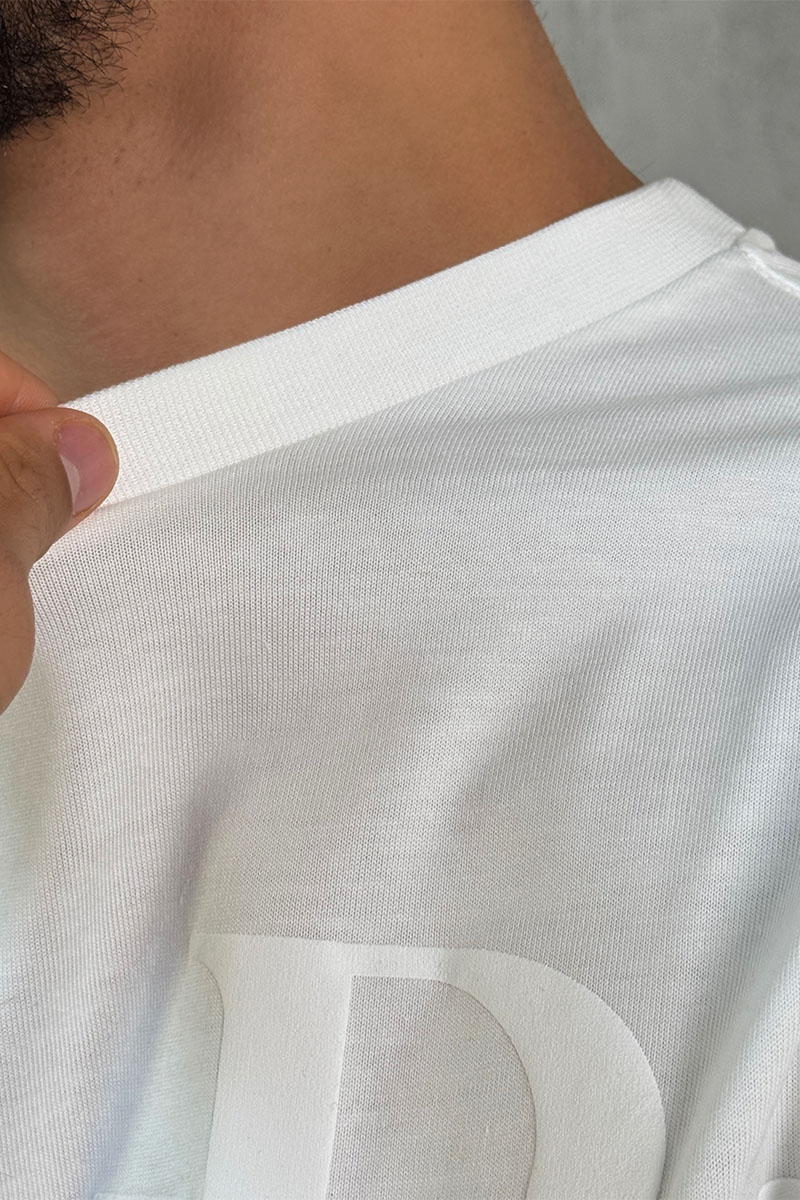 Amiri Футболка белого цвета staggered logo 