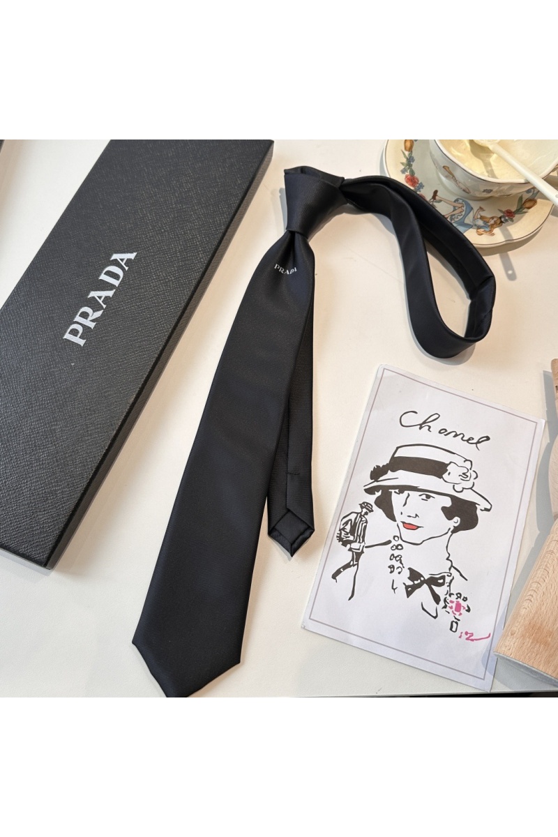 Prada Галстук premium 150x7 см - Black
