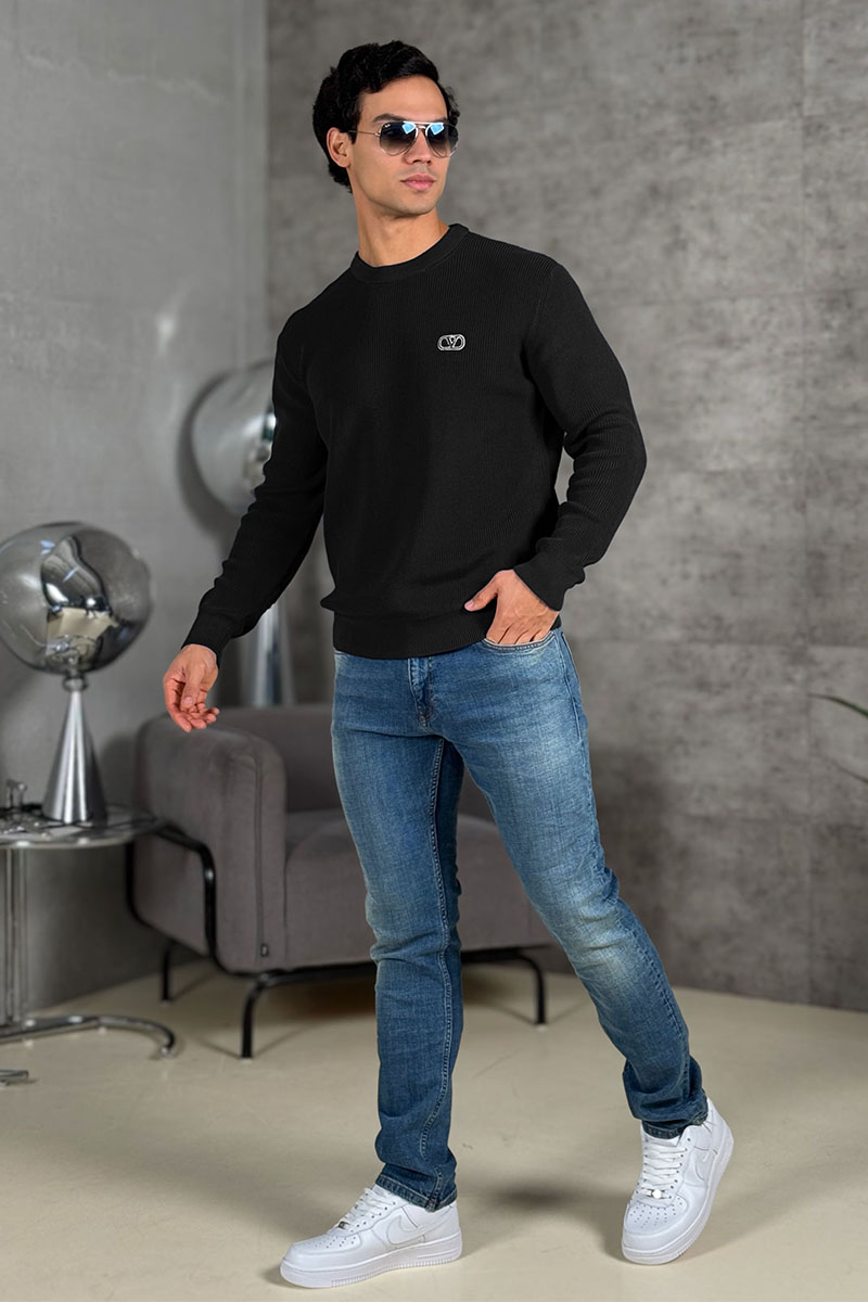 Valentino Мужской чёрный свитер Vlogo Signature