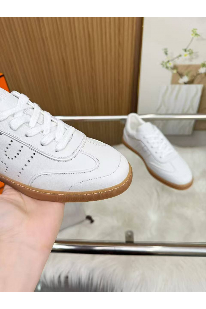 Hermes Женские кожаные кроссовки Match