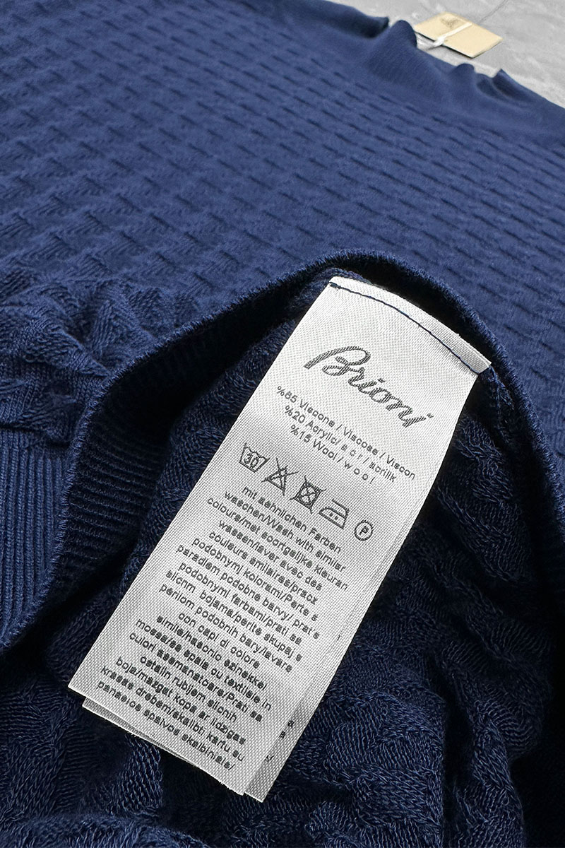 Brioni Мужская водолазка синего цвета