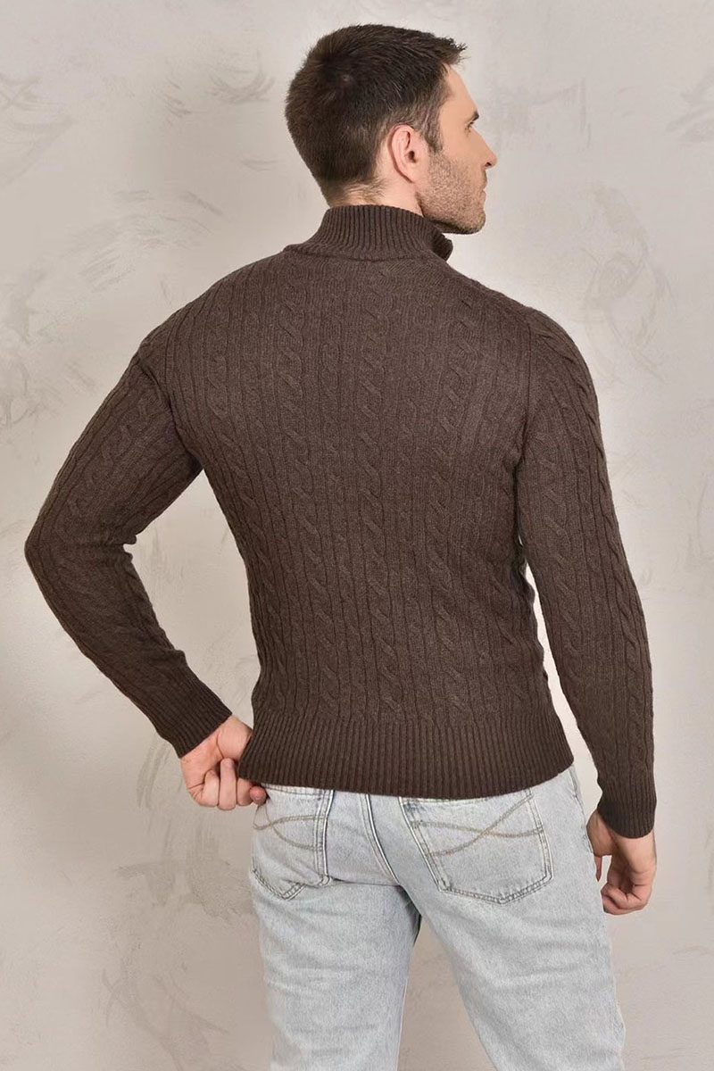 Loro Piana Кашемировый свитер Premium zip-neck - Brown 