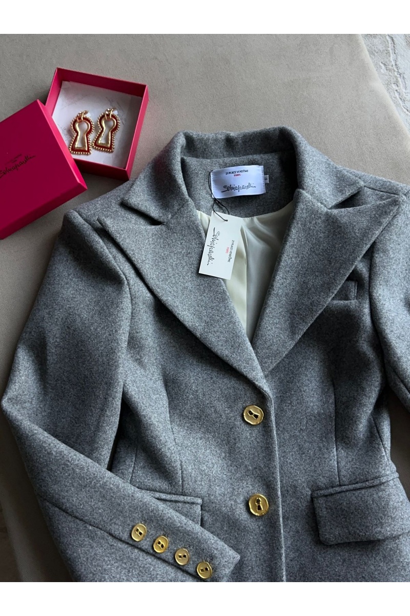Schiaparelli Женское пальто серого цвета 