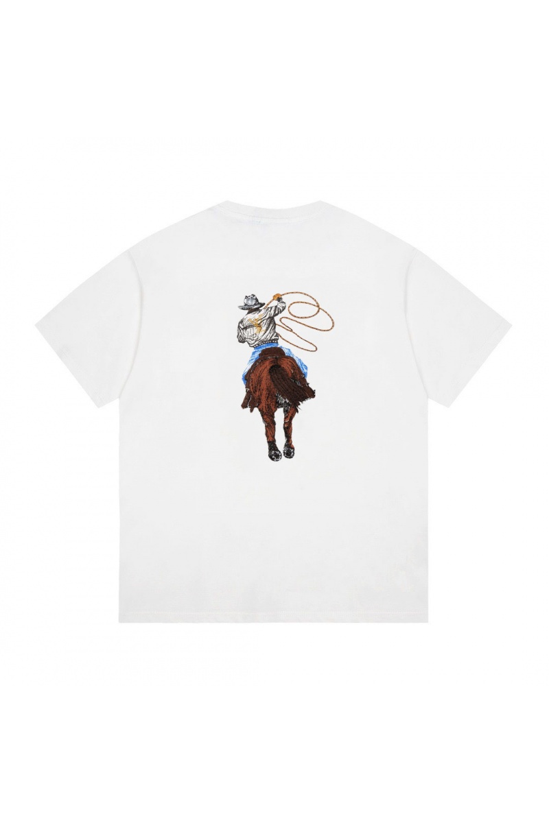 Lоuis Vuittоn Белая оверсайз футболка Premium graphic embroidery