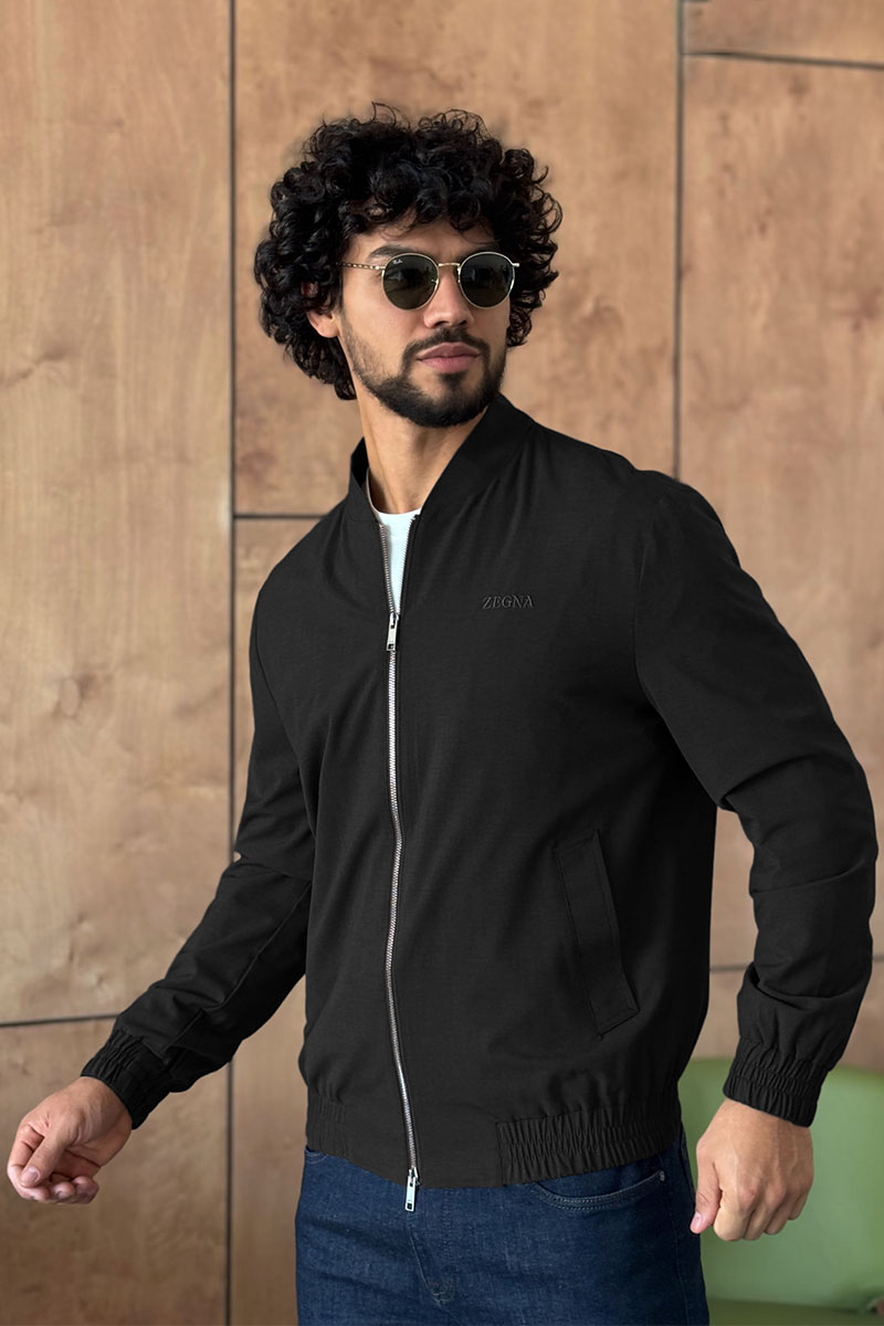 Zegna Мужской бомбер чёрного цвета