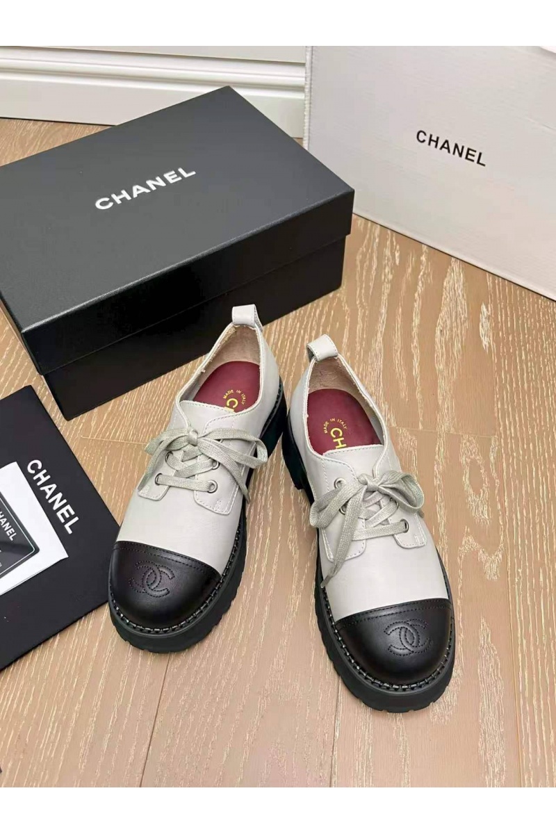 Chаnеl Женские кожаные ботинки дерби premium