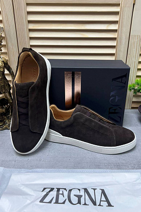 Замшевые кроссовки Triple Stitch low-top - Brown